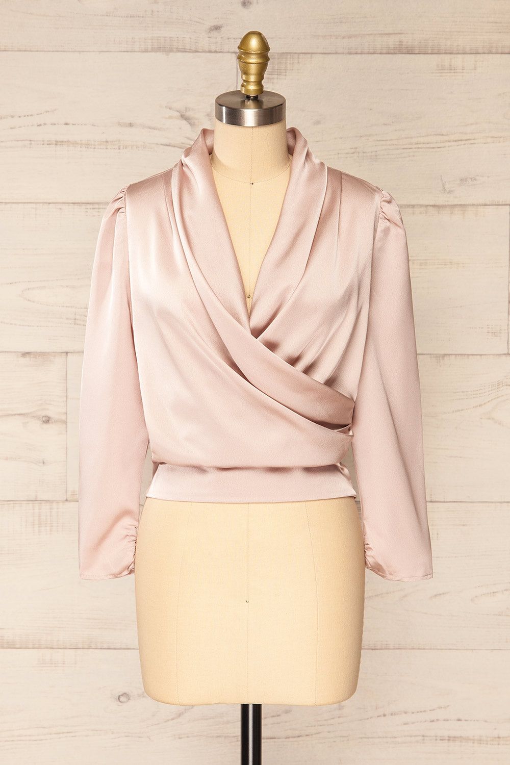 Sigvard | Satin V-Neck Blouse sold by Boutique 1861