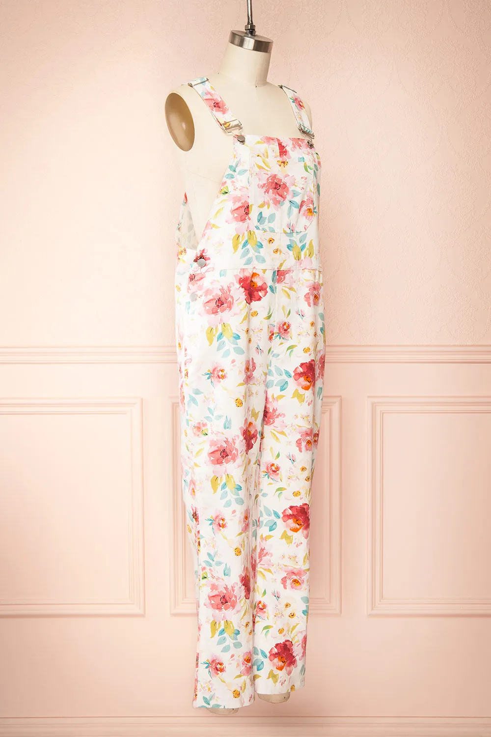 Fionnuala White | Floral Denim Overalls sold by Boutique 1861 product image thumbnail 3