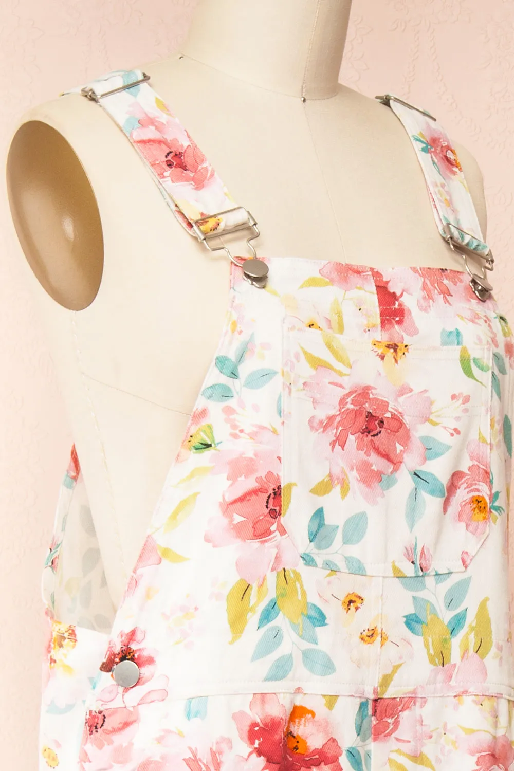 Fionnuala White | Floral Denim Overalls sold by Boutique 1861 product image thumbnail 4