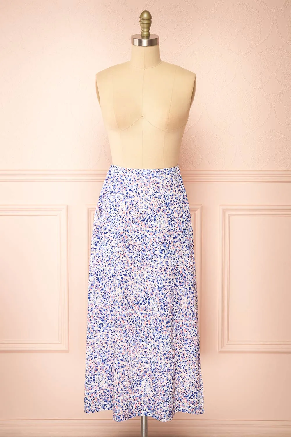 Timinelle | Colourful Leopard Print Midi Skirt sold by Boutique 1861