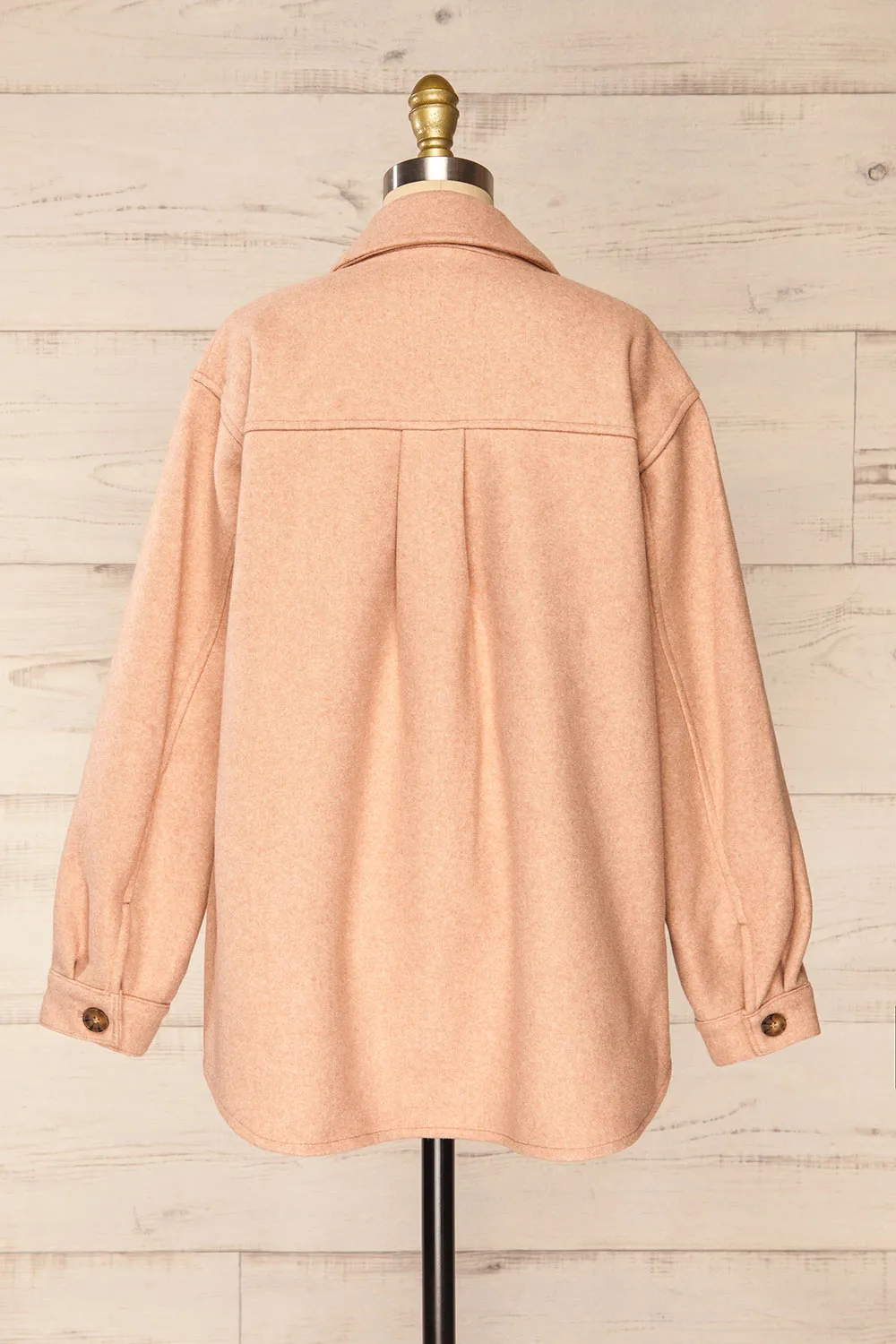 Hazel Pink | Oversized Felt Shacket w/ Pockets sold by Boutique 1861 product image thumbnail 5