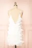 Marssia | Short White Dress w/ Floral Appliqué sold by Boutique 1861