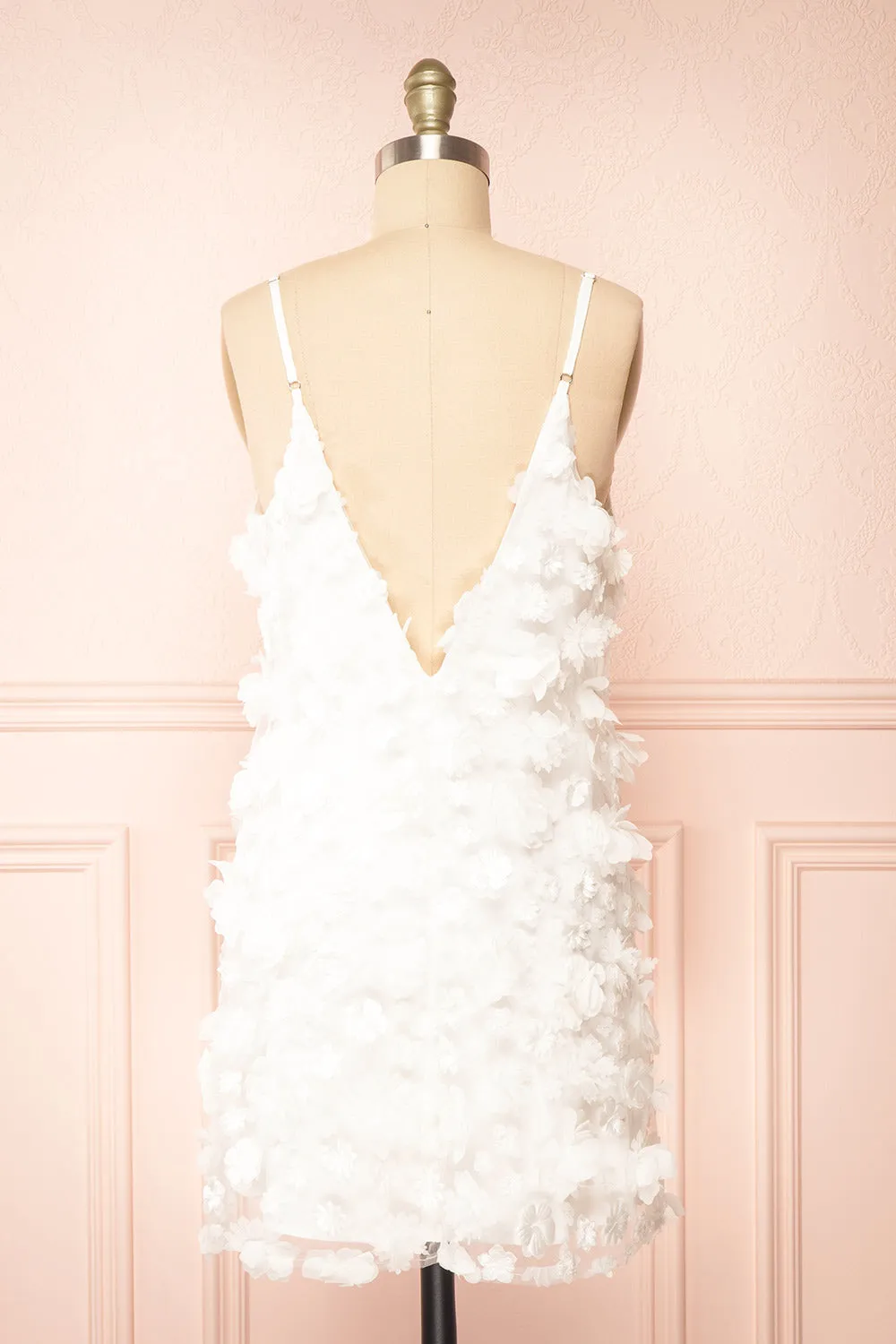 Marssia | Short White Dress w/ Floral Appliqué sold by Boutique 1861 product image thumbnail 5