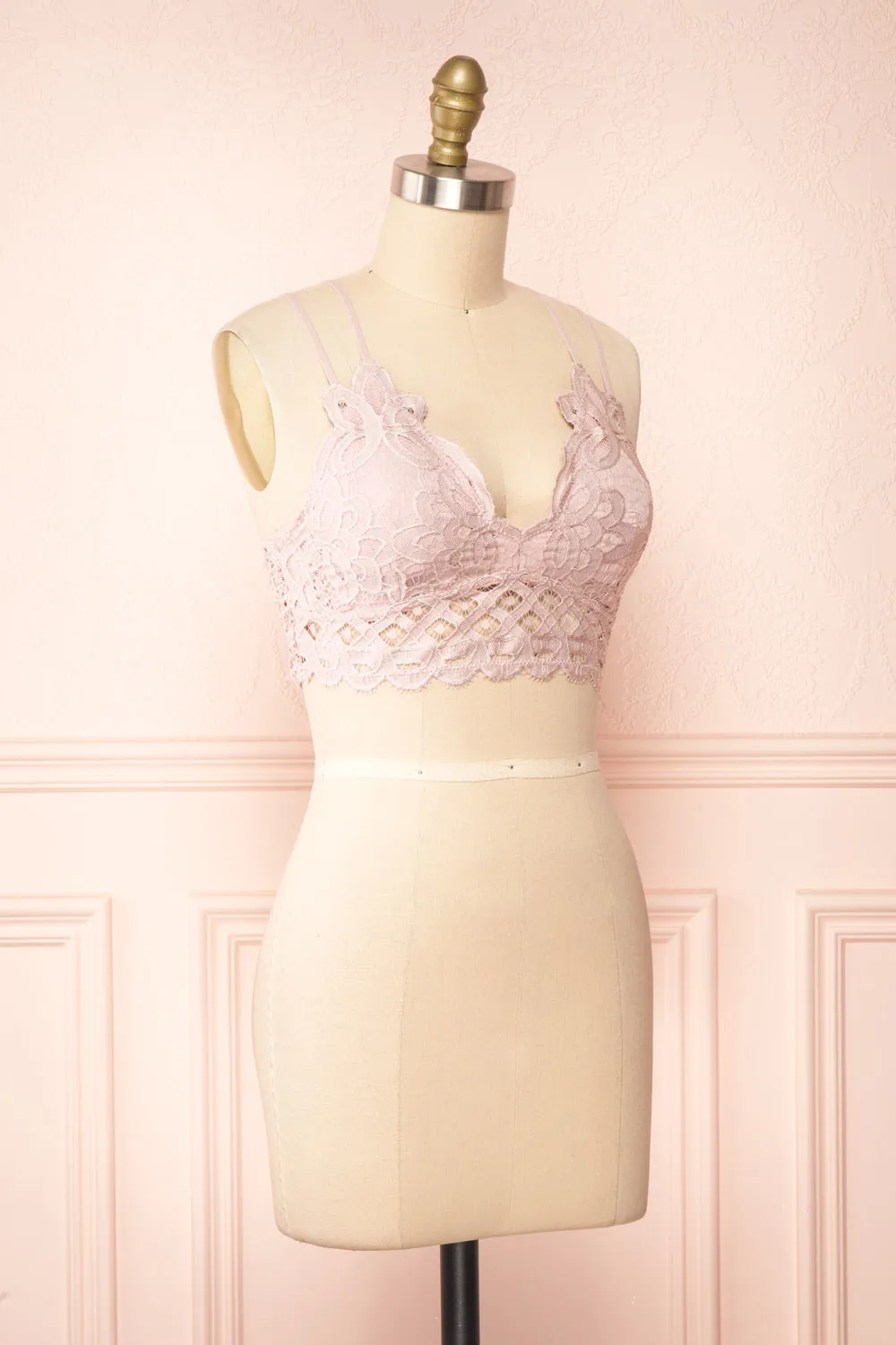 Niken Mauve | Lace Bralette sold by Boutique 1861 product image thumbnail 3