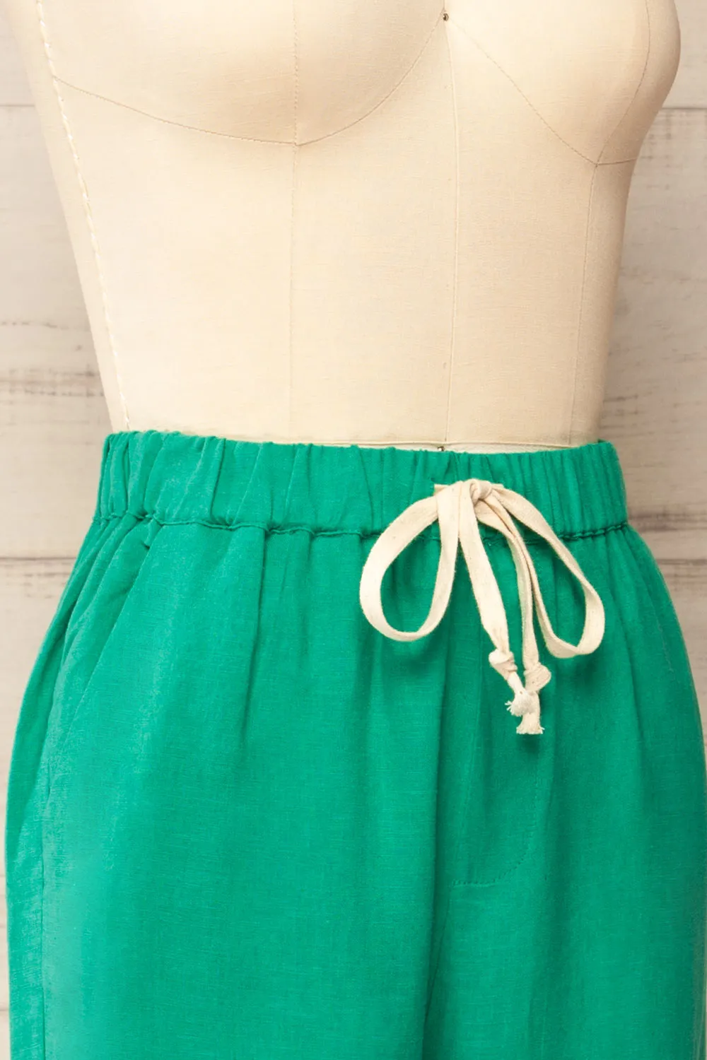 Trincao Green | Linen Pants with Drawstrings sold by Boutique 1861 product image thumbnail 4
