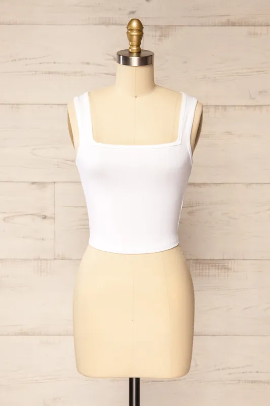 Brutus White | Square Neck Cropped Cami sold by Boutique 1861