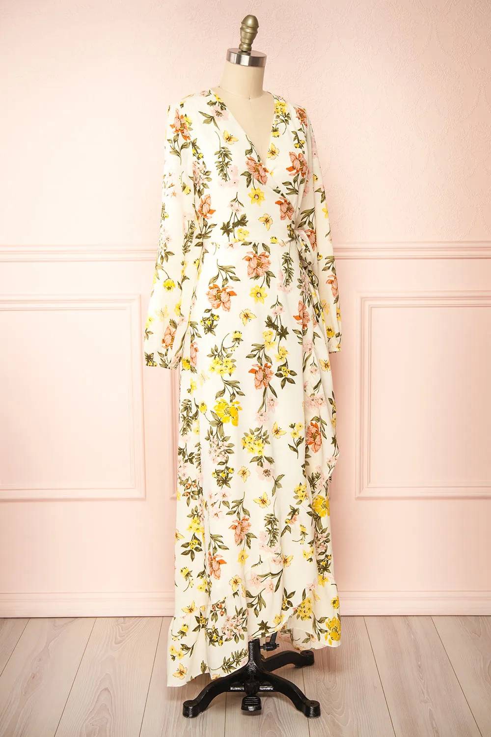 Ylena | Floral Maxi Wrap Dress w/ Ruffles sold by Boutique 1861 product image thumbnail 3