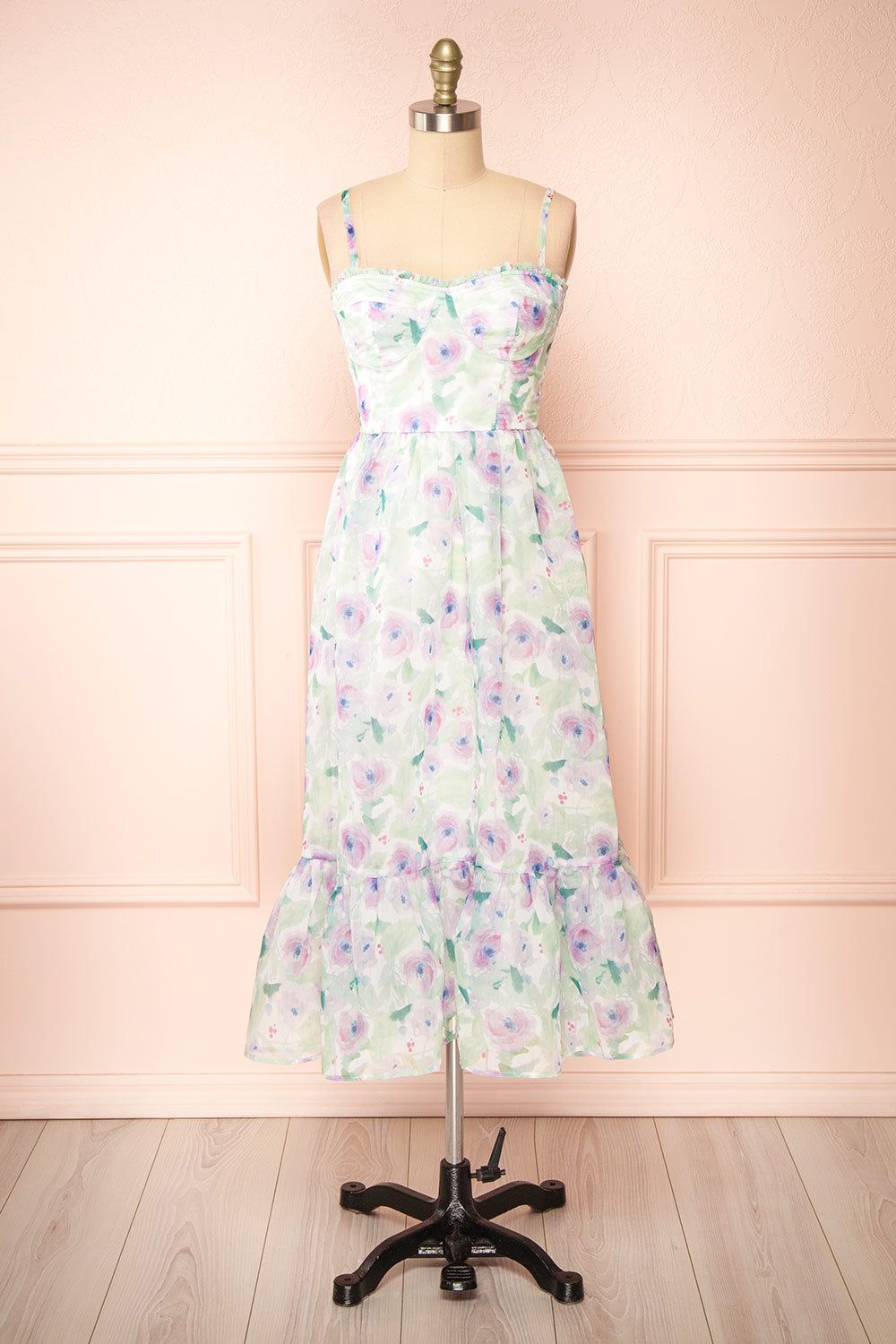 Junny | Bustier Floral Midi Dress sold by Boutique 1861 product image thumbnail 3
