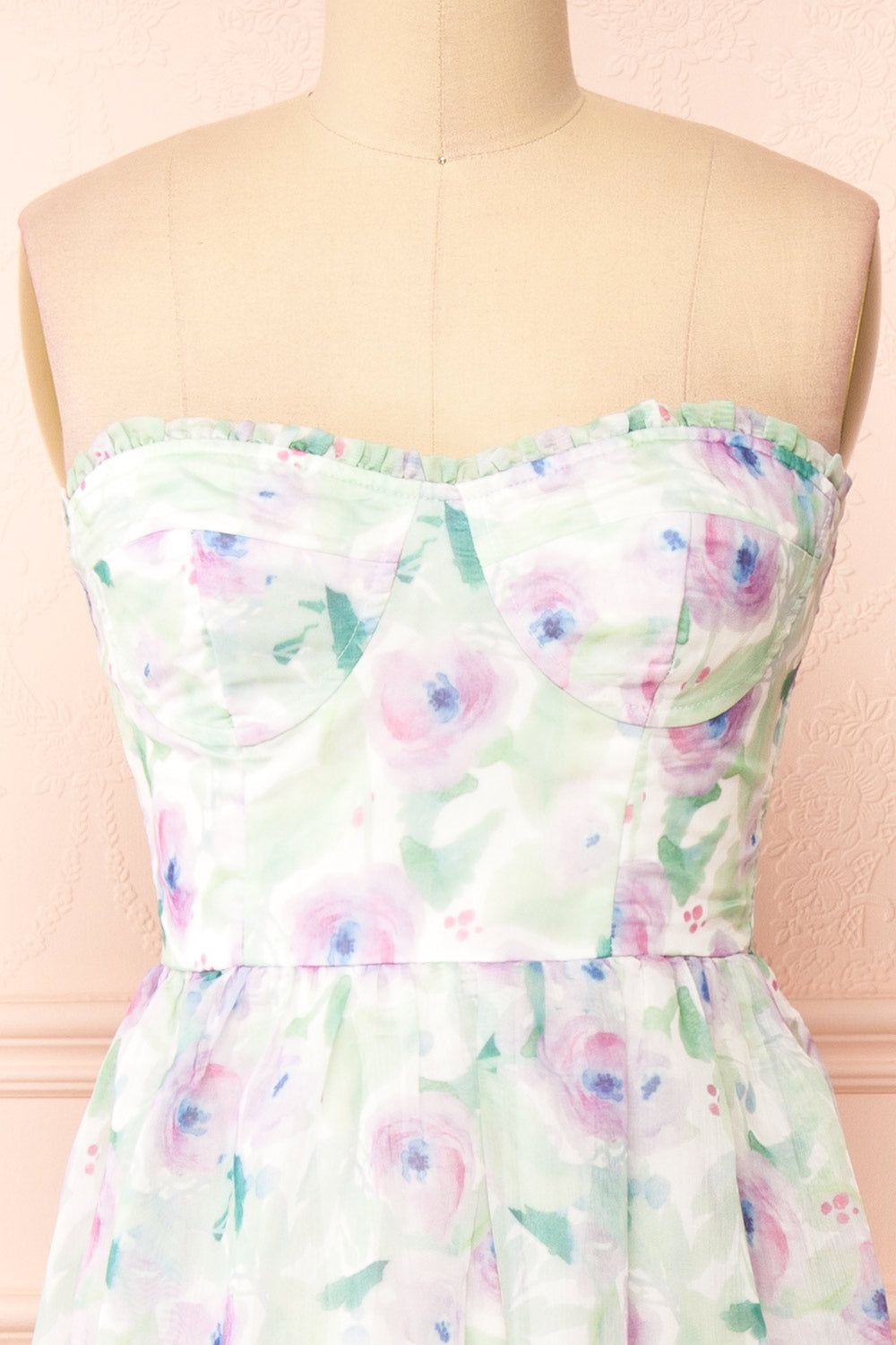 Junny | Bustier Floral Midi Dress sold by Boutique 1861 product image thumbnail 4