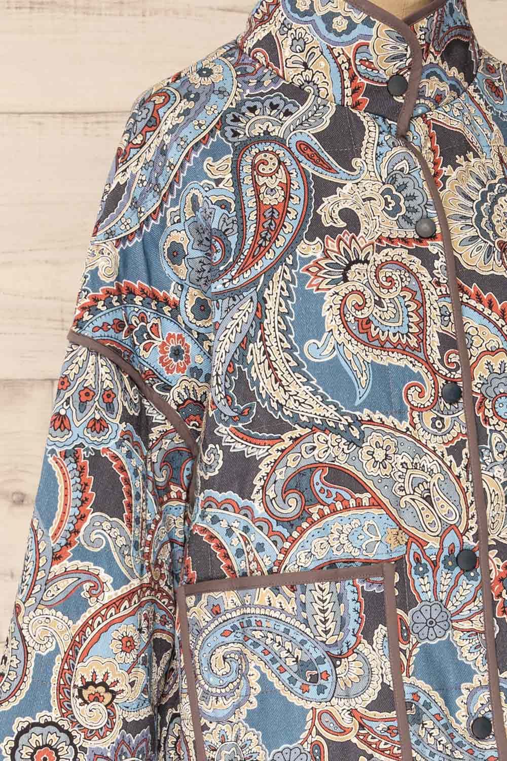 Santa Cruz Blue | Quilted Paisley Denim Jacket sold by Boutique 1861 product image thumbnail 6