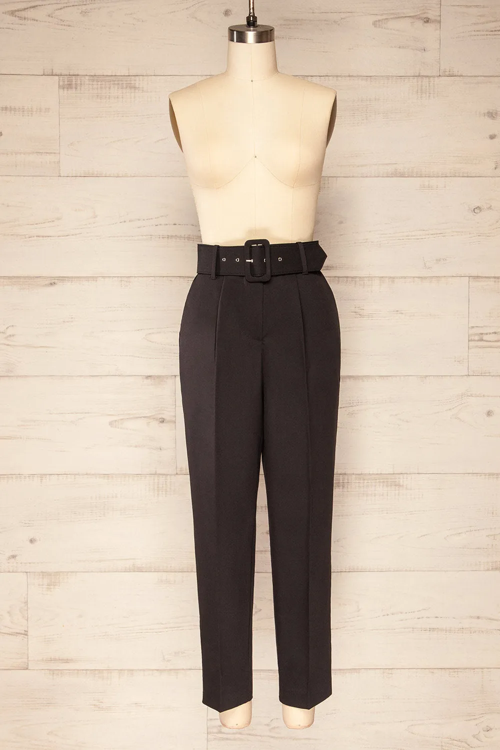 Compostelle | Black High-Waisted Pants sold by Boutique 1861