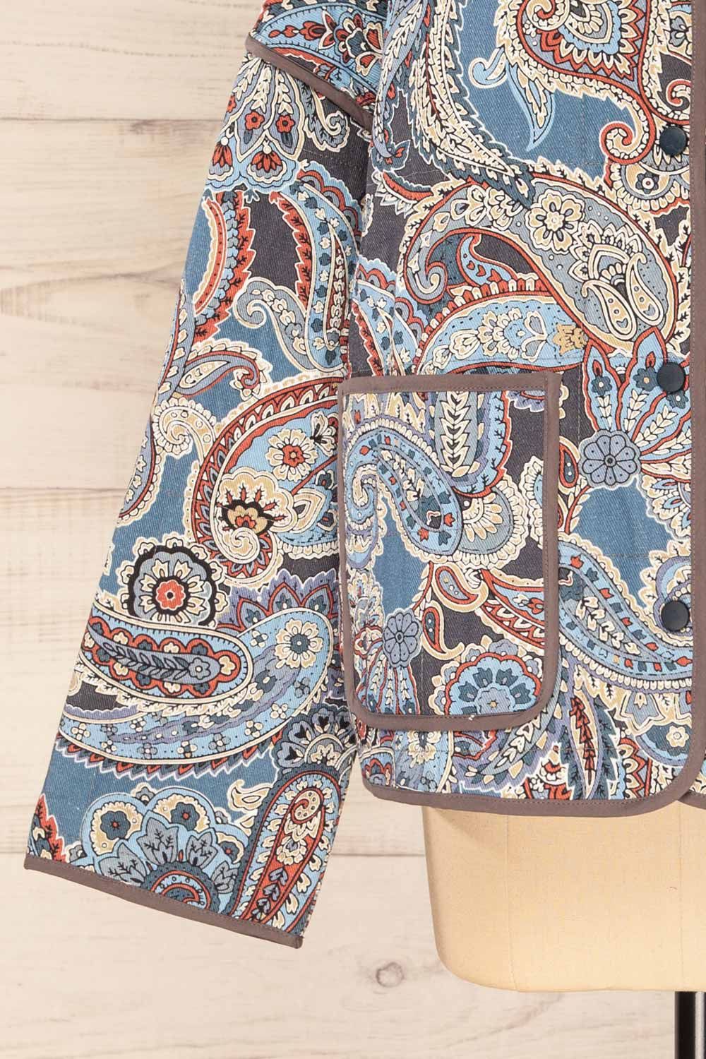 Santa Cruz Blue | Quilted Paisley Denim Jacket sold by Boutique 1861 product image thumbnail 9