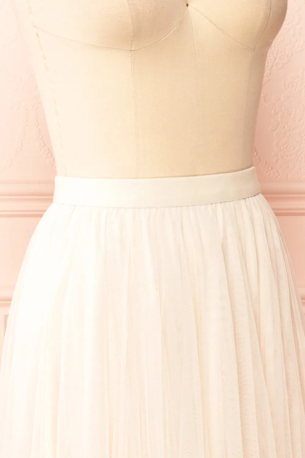 Manitou Ivory | A-line Midi Tulle Skirt sold by Boutique 1861 product image thumbnail 5