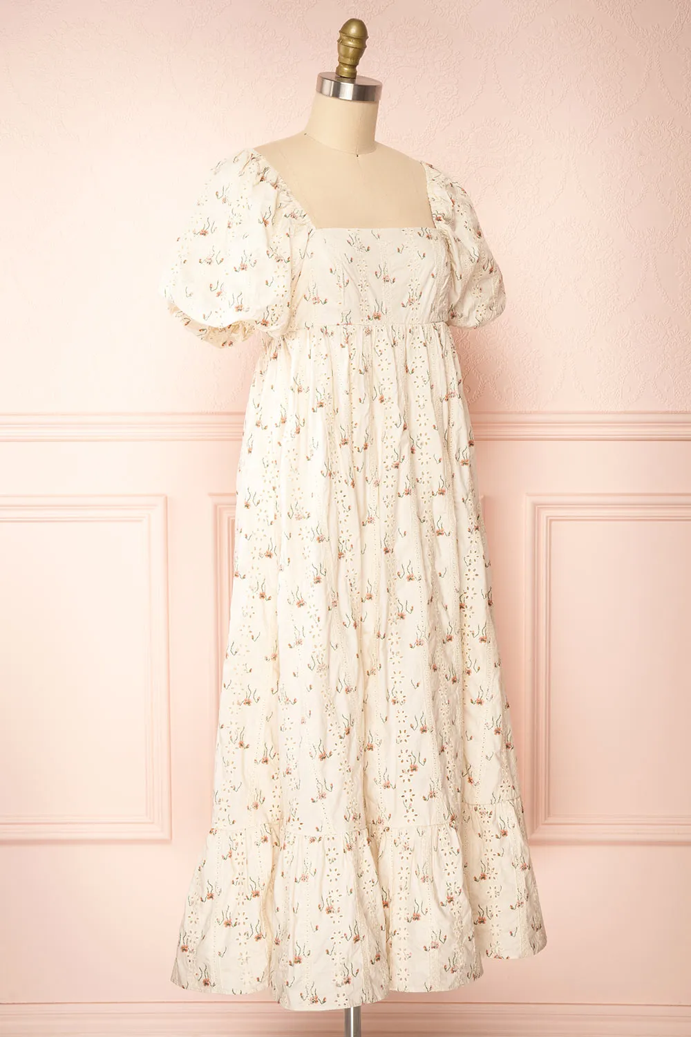 Urrika | Floral Midi Dress w/ Open Work Detail sold by Boutique 1861 product image thumbnail 4