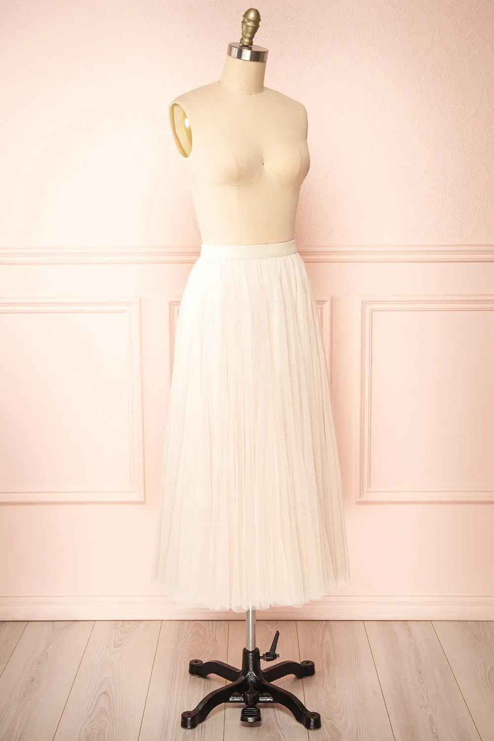 Manitou Ivory | A-line Midi Tulle Skirt sold by Boutique 1861 product image thumbnail 4