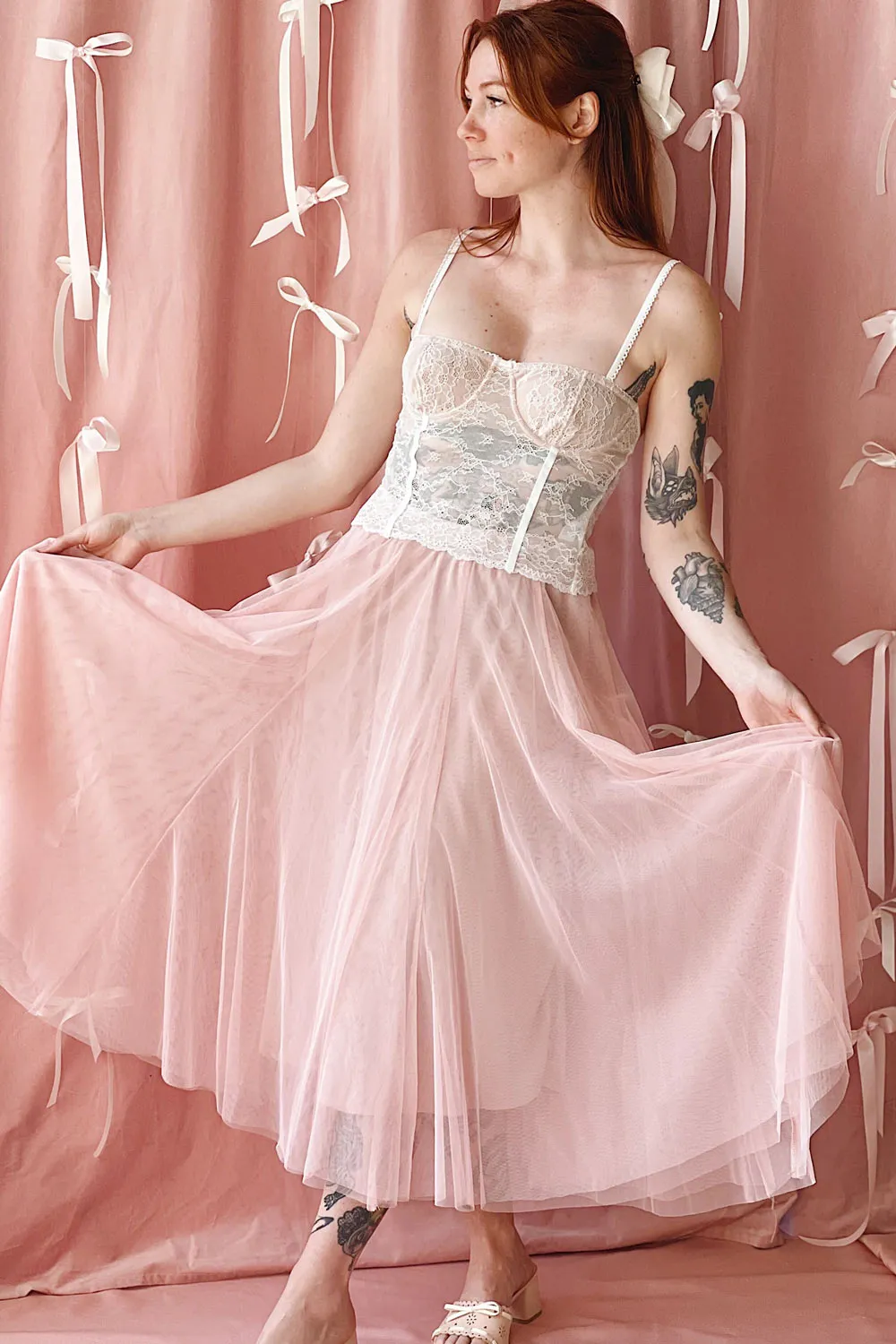 Manitou Ivory | A-line Midi Tulle Skirt sold by Boutique 1861 product image thumbnail 2