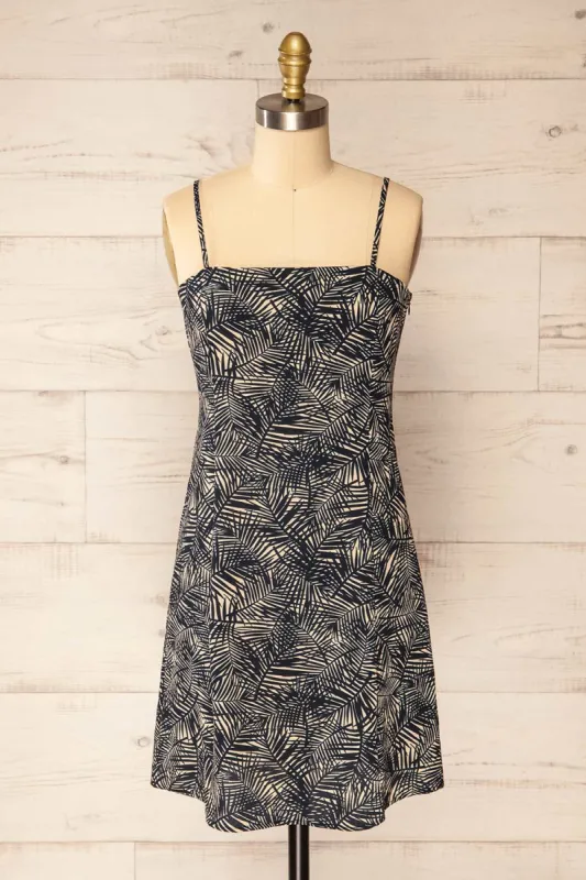 Mirmande Navy | Short Dress w/ Thin Straps sold by Boutique 1861