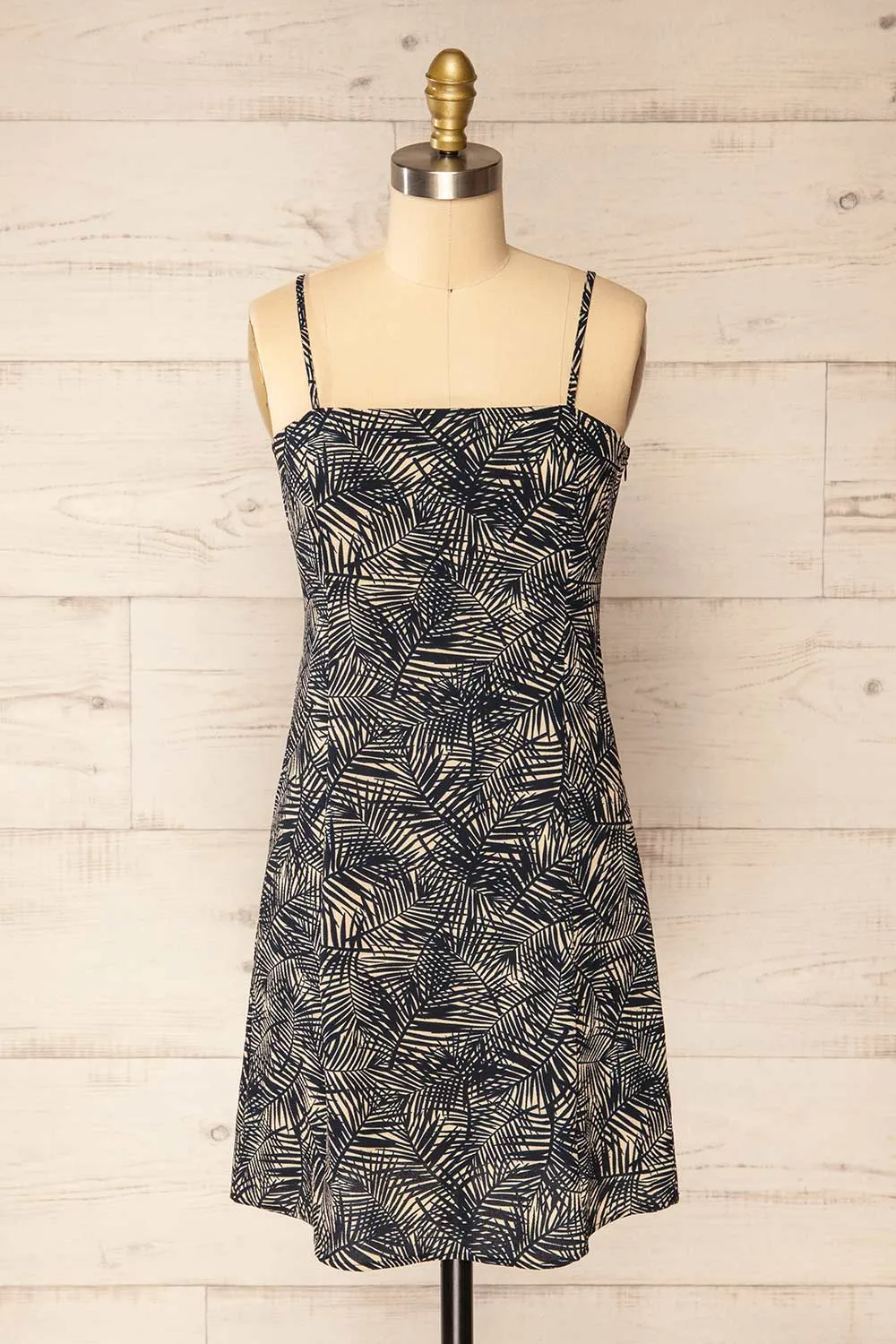 Mirmande Navy | Short Dress w/ Thin Straps sold by Boutique 1861