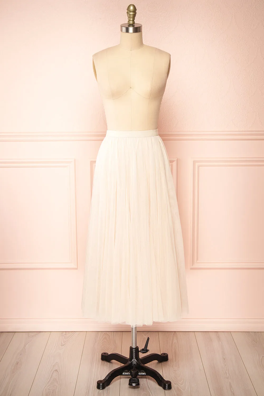 Manitou Ivory | A-line Midi Tulle Skirt sold by Boutique 1861