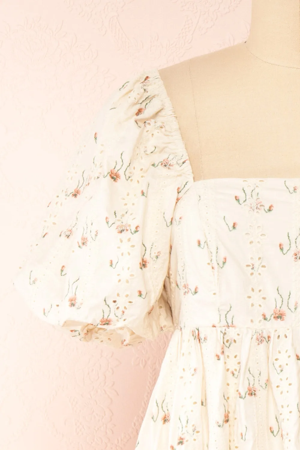 Urrika | Floral Midi Dress w/ Open Work Detail sold by Boutique 1861 product image thumbnail 3