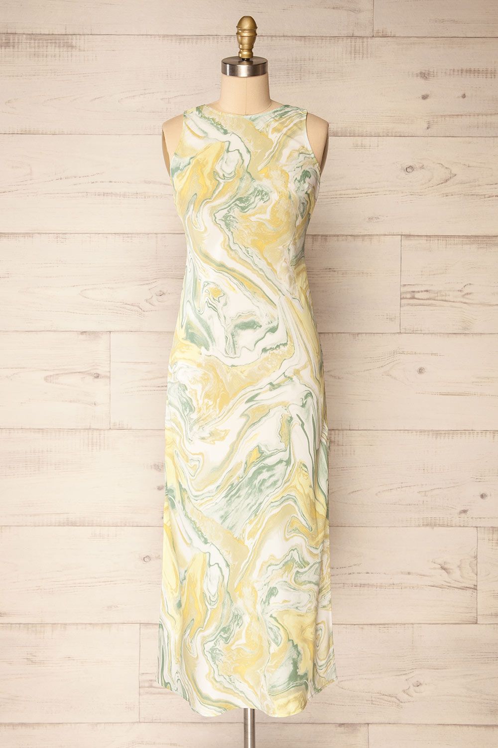 Reims | Green Marble Pattern Midi Dress sold by Boutique 1861
