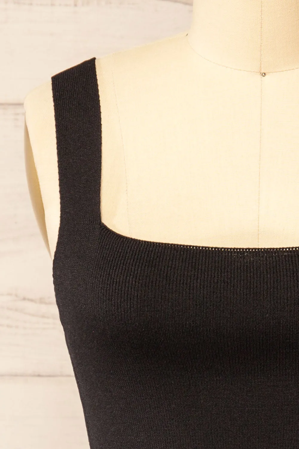 Shandaken Black | Cropped Top w/ Scalloped Hem sold by Boutique 1861 product image thumbnail 2