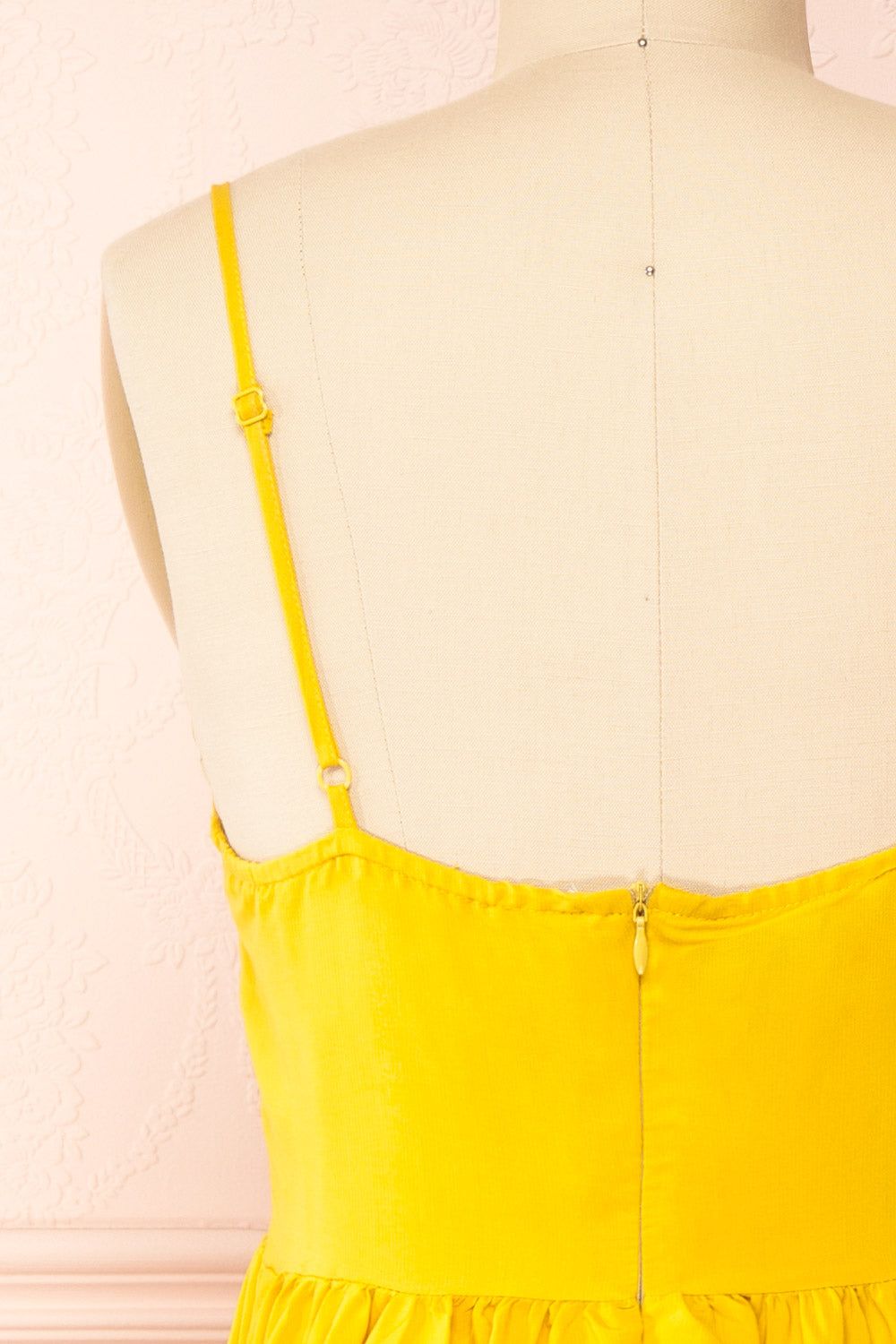 Kloe Yellow | Sleeveless A-line Midi Dress sold by Boutique 1861 product image thumbnail 7