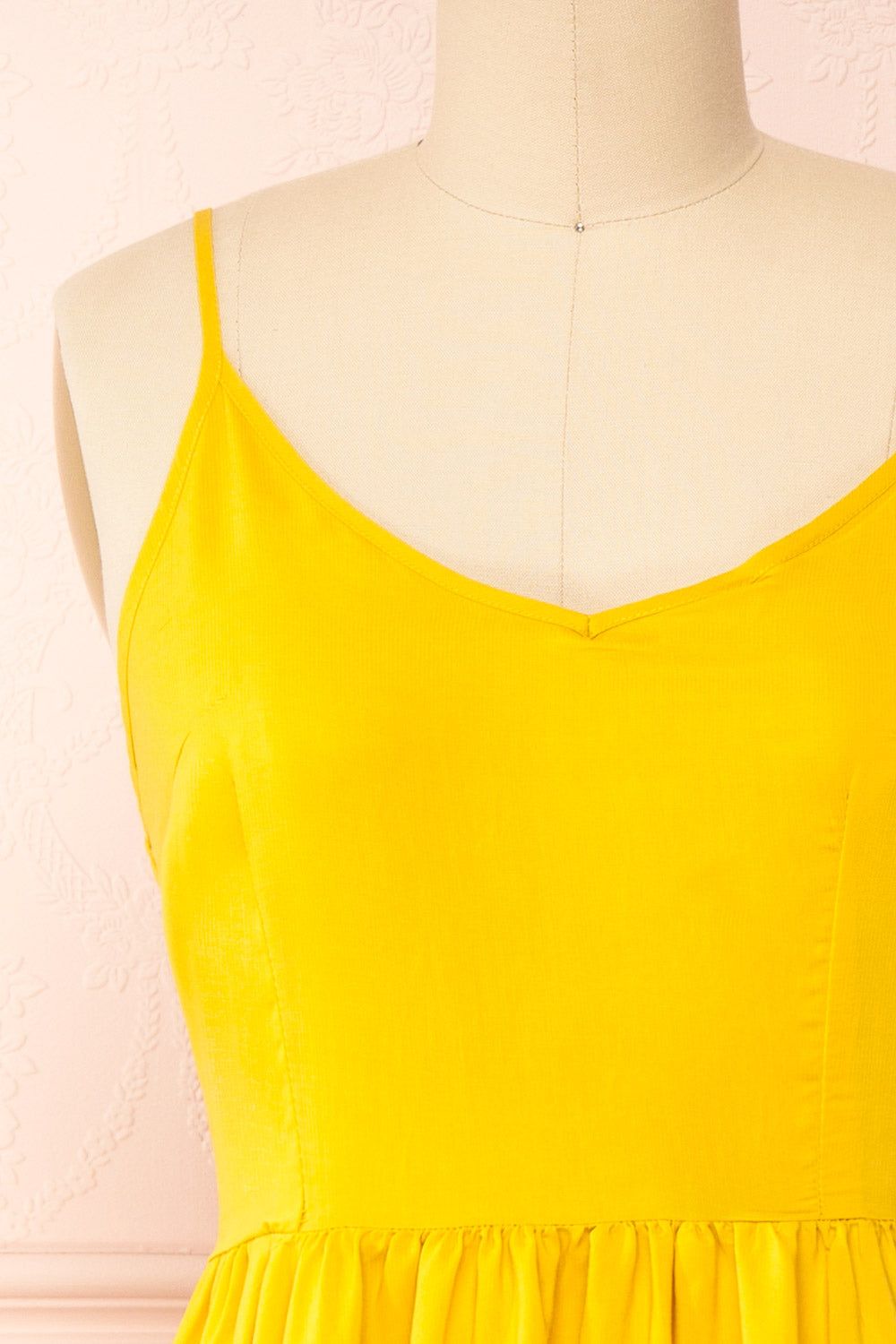 Kloe Yellow | Sleeveless A-line Midi Dress sold by Boutique 1861 product image thumbnail 3