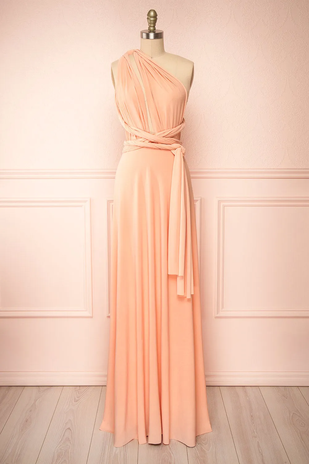 Violaine Peach | Convertible Maxi Dress sold by Boutique 1861