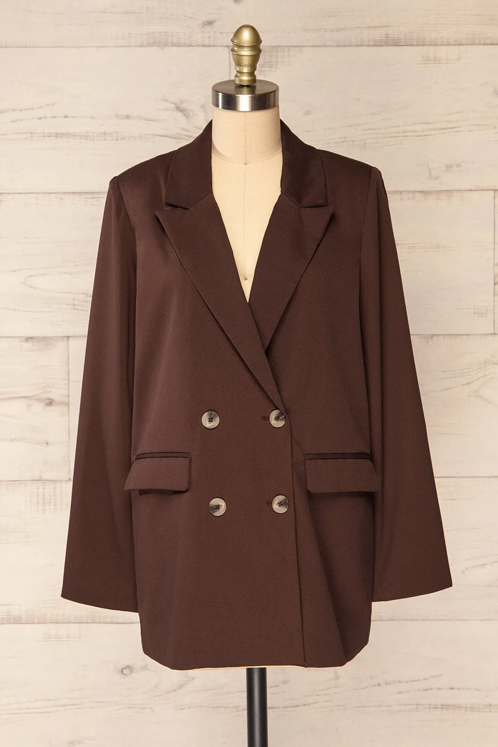 Toledo Brown | Oversized Blazer w/ Pockets sold by Boutique 1861