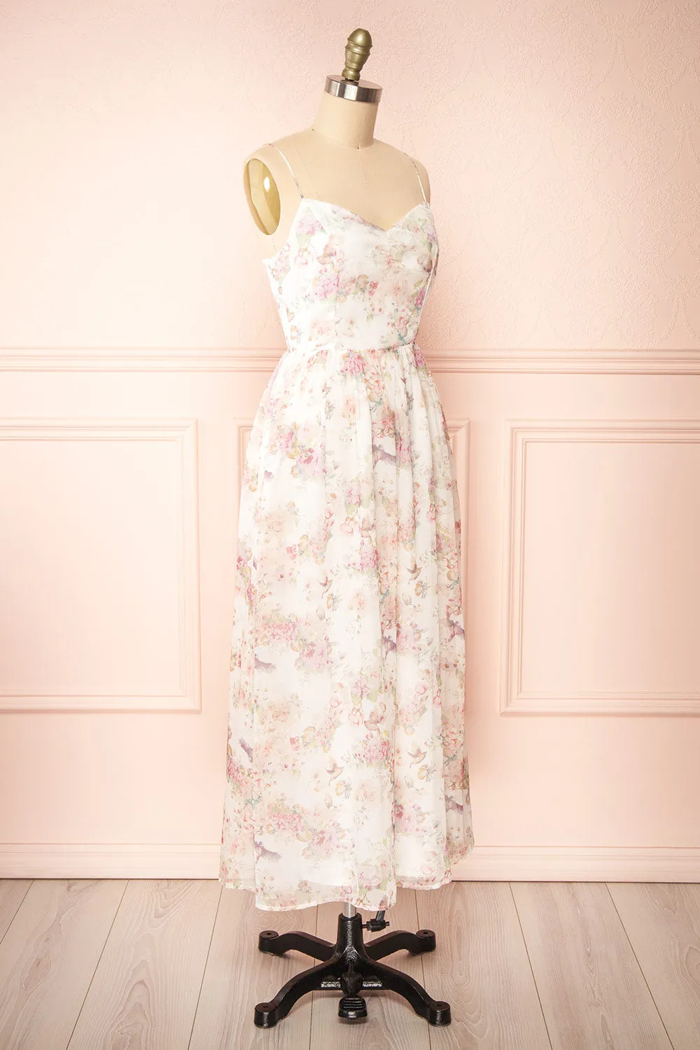 Jona | Floral Midi Dress w/ Open Back sold by Boutique 1861 product image thumbnail 4