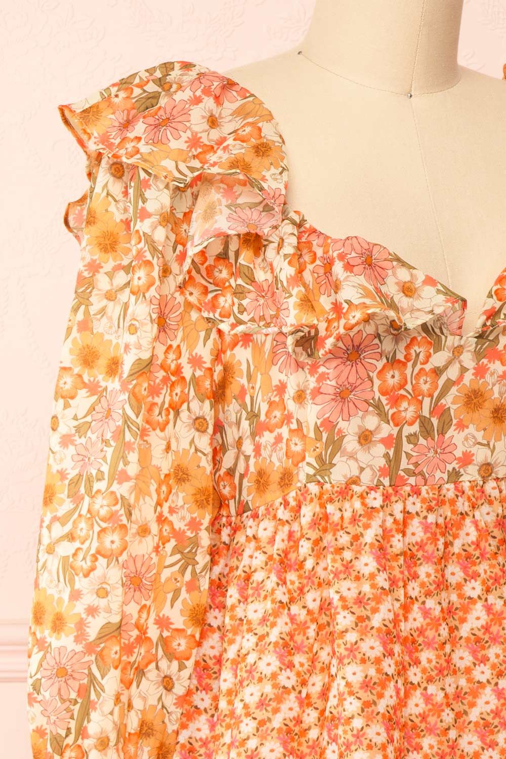 Kenza | Floral Babydoll Dress w/ Puffy Sleeves sold by Boutique 1861 product image thumbnail 5