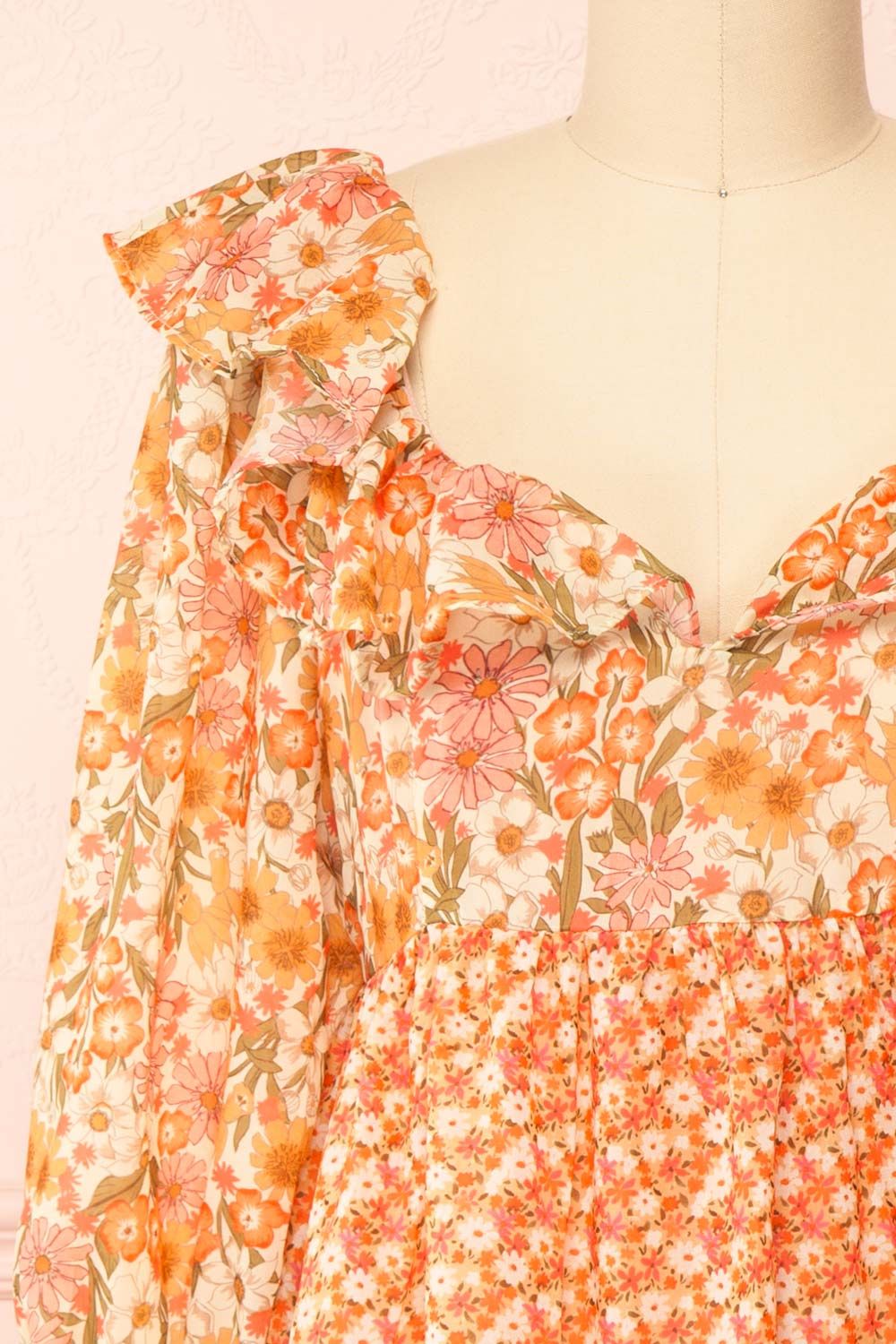 Kenza | Floral Babydoll Dress w/ Puffy Sleeves sold by Boutique 1861 product image thumbnail 3