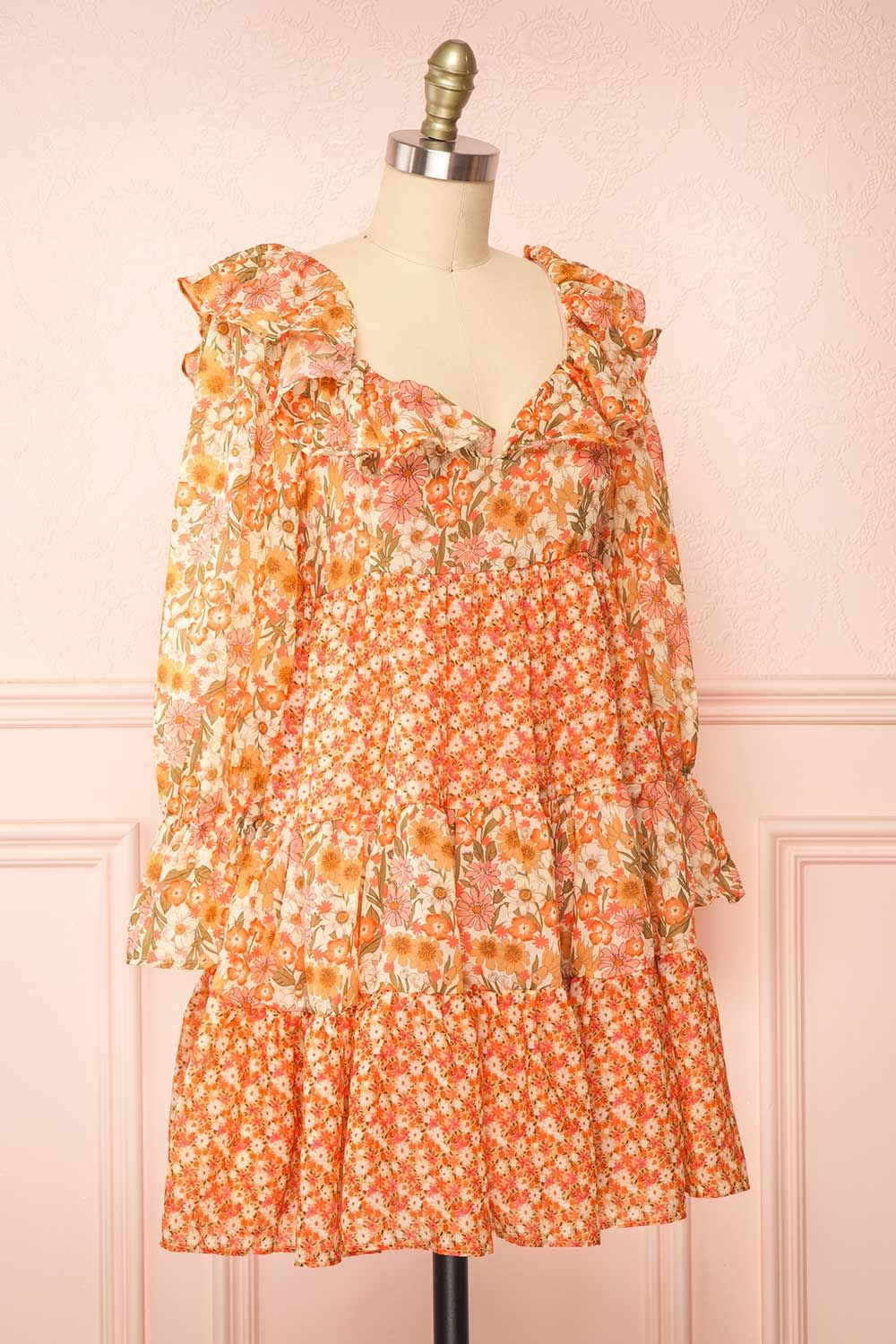Kenza | Floral Babydoll Dress w/ Puffy Sleeves sold by Boutique 1861 product image thumbnail 4
