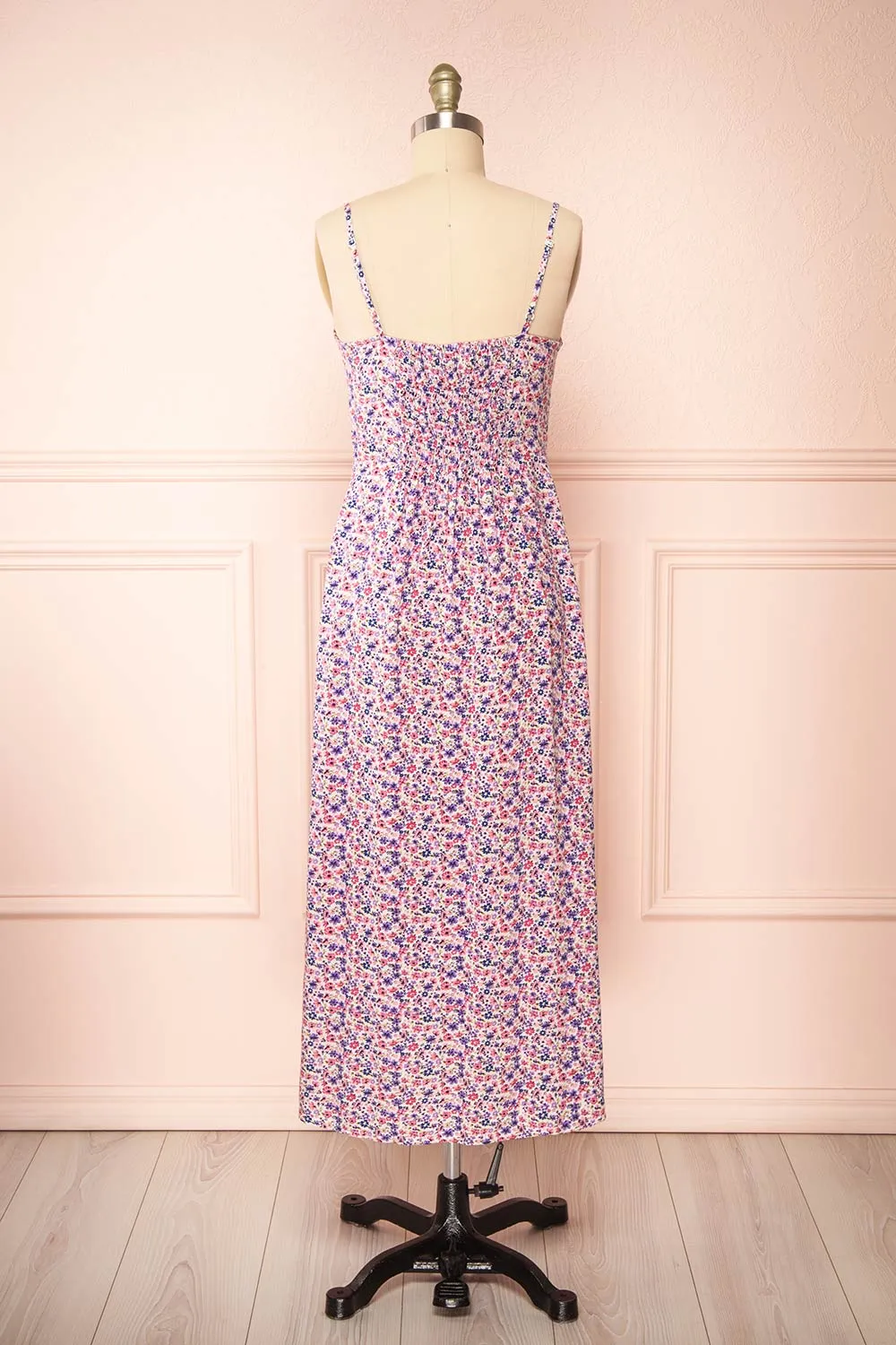 Loranda Pink | Colourful Midi Dress w/ Ruffles sold by Boutique 1861 product image thumbnail 5