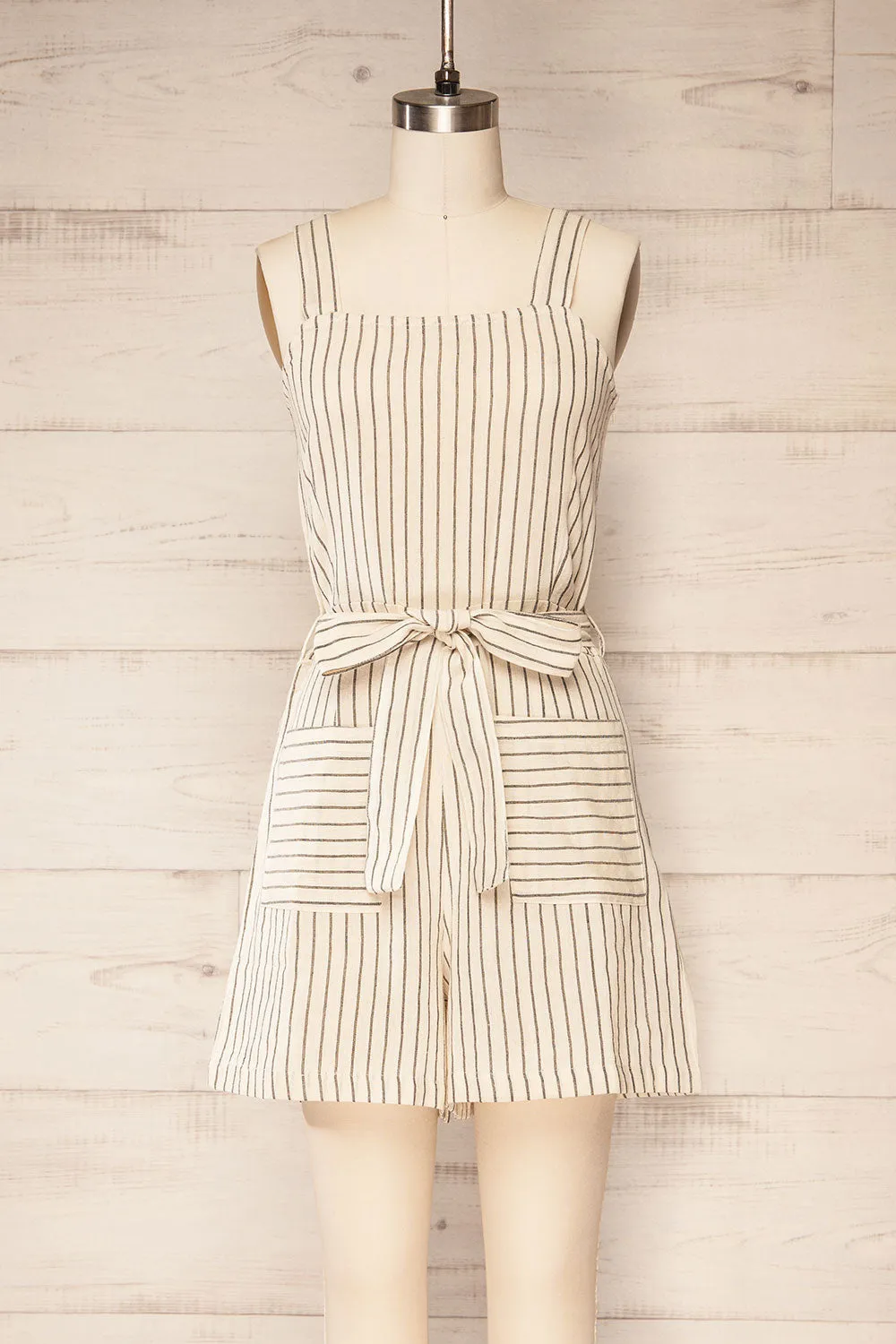 Rendur | Striped Romper w/ Pockets sold by Boutique 1861