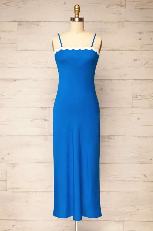 Juarez | Long Blue A-Line Dress sold by Boutique 1861