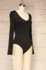 Longwy | Long-Sleeved Black Bodysuit sold by Boutique 1861