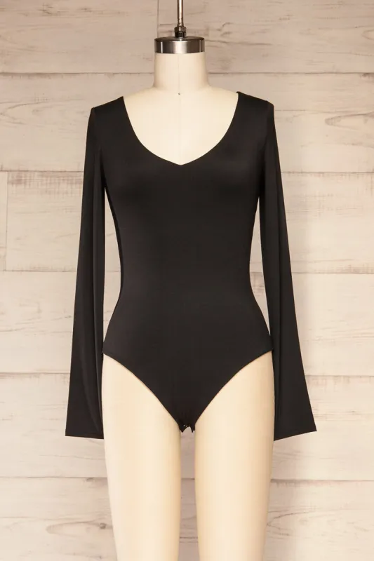 Longwy | Long-Sleeved Black Bodysuit sold by Boutique 1861
