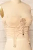 Greske | Beige Bustier Crop Top sold by Boutique 1861