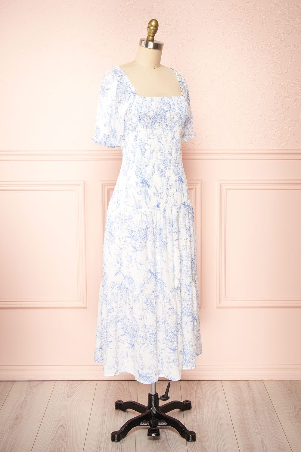 Eleionomae | Floral Midi Dress w/ Square Neckline sold by Boutique 1861 product image thumbnail 4