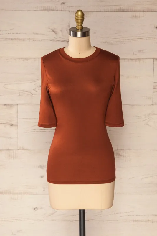 Renaix Rust | Fitted Basic T-Shirt sold by Boutique 1861