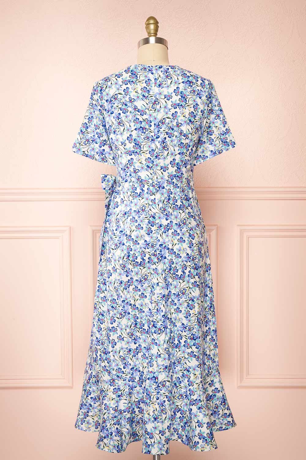 Leimakide | Floral Faux-Wrap Midi Dress sold by Boutique 1861 product image thumbnail 5