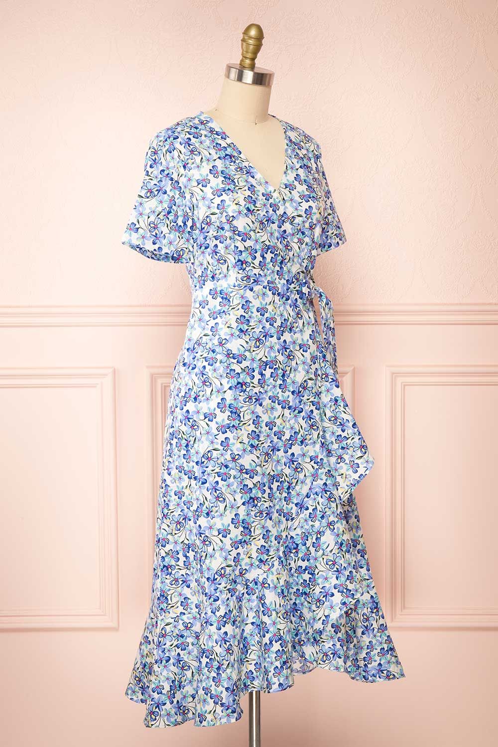 Leimakide | Floral Faux-Wrap Midi Dress sold by Boutique 1861 product image thumbnail 3