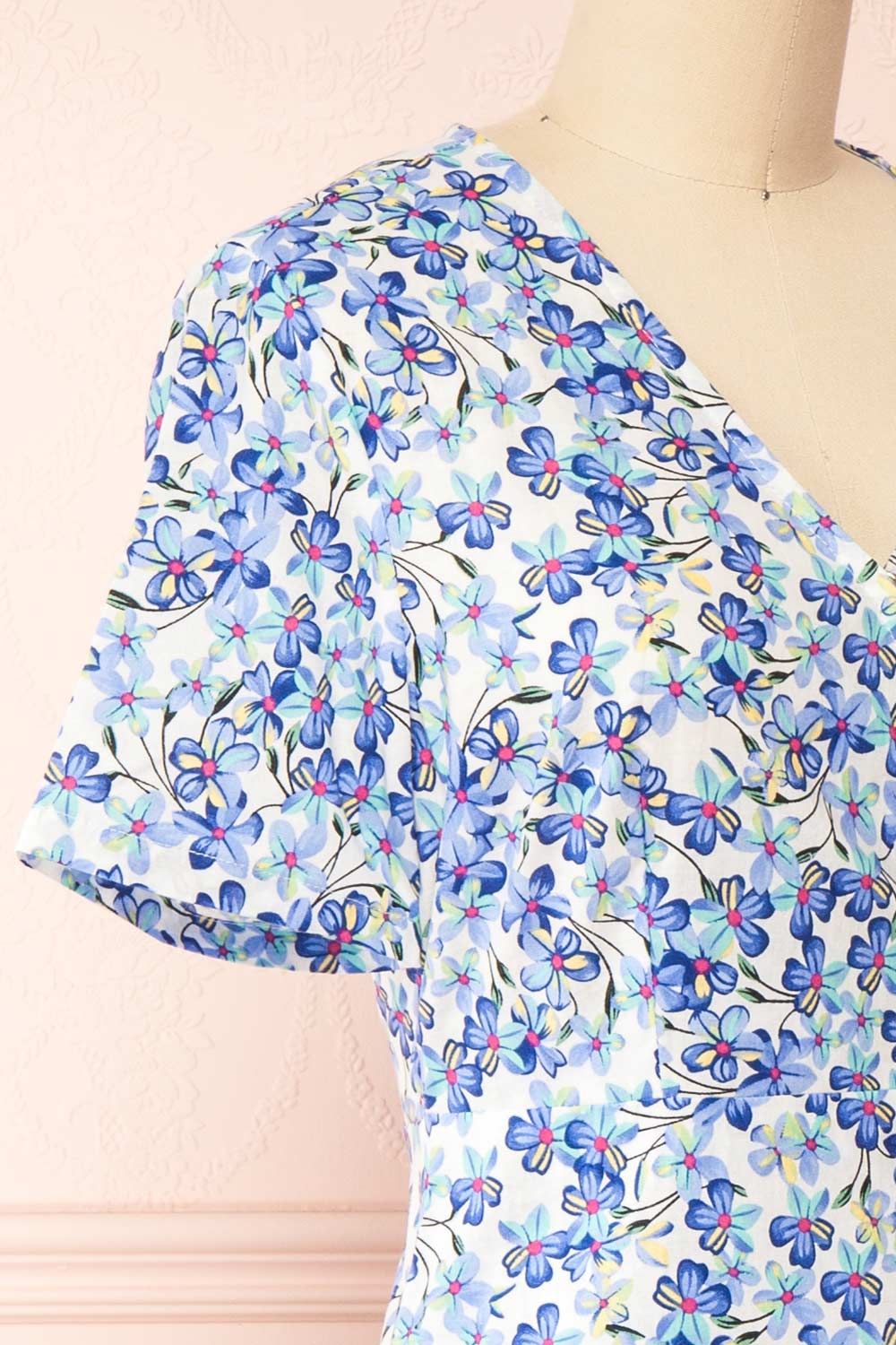 Leimakide | Floral Faux-Wrap Midi Dress sold by Boutique 1861 product image thumbnail 4