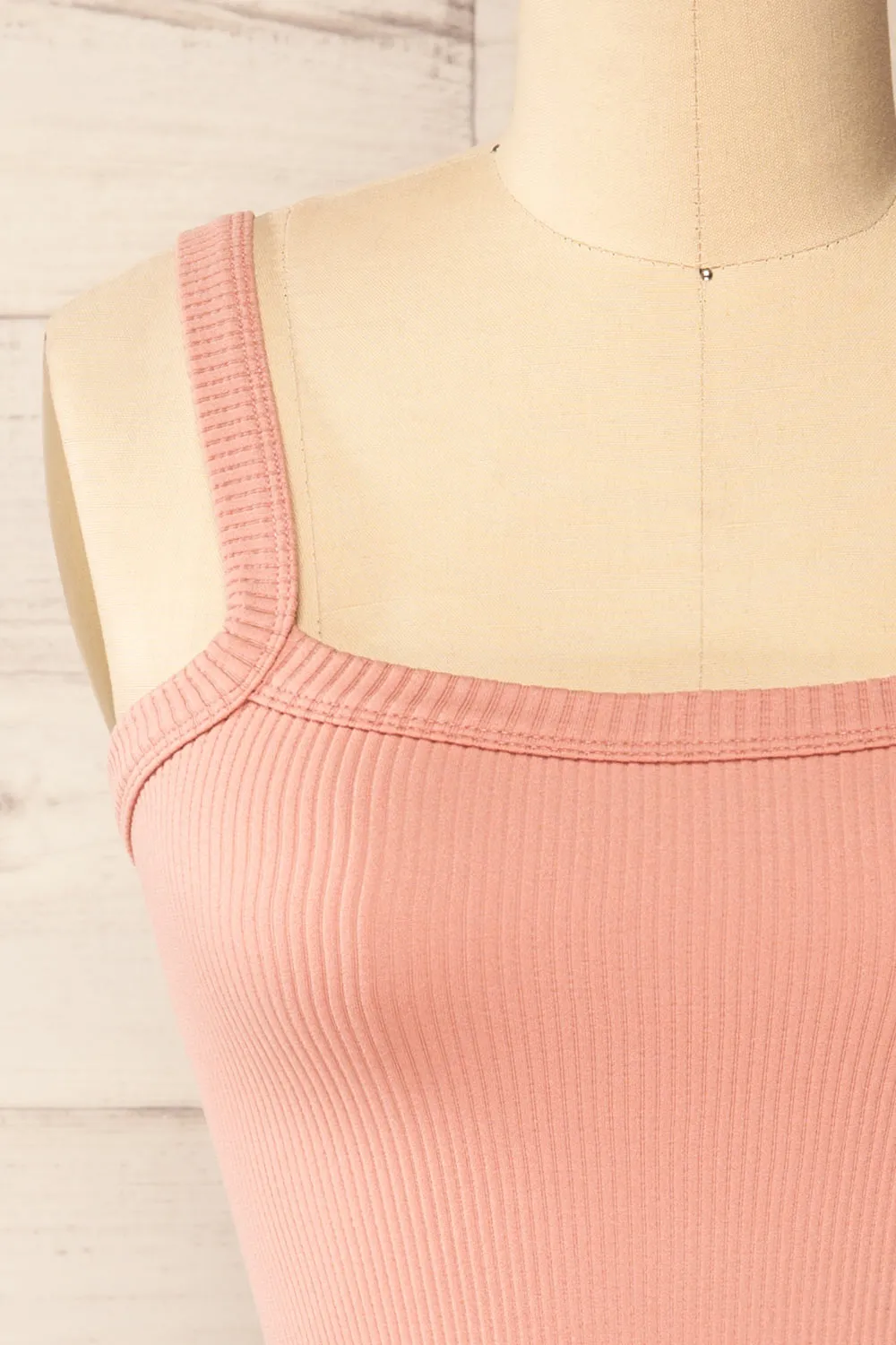 Bedarieu Pink | Cropped Ribbed Cami sold by Boutique 1861 product image thumbnail 2