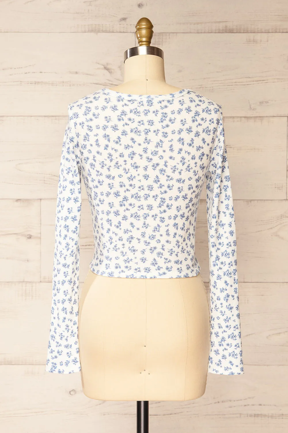 Pesza | Long-Sleeved Blue Floral Top sold by Boutique 1861 product image thumbnail 5