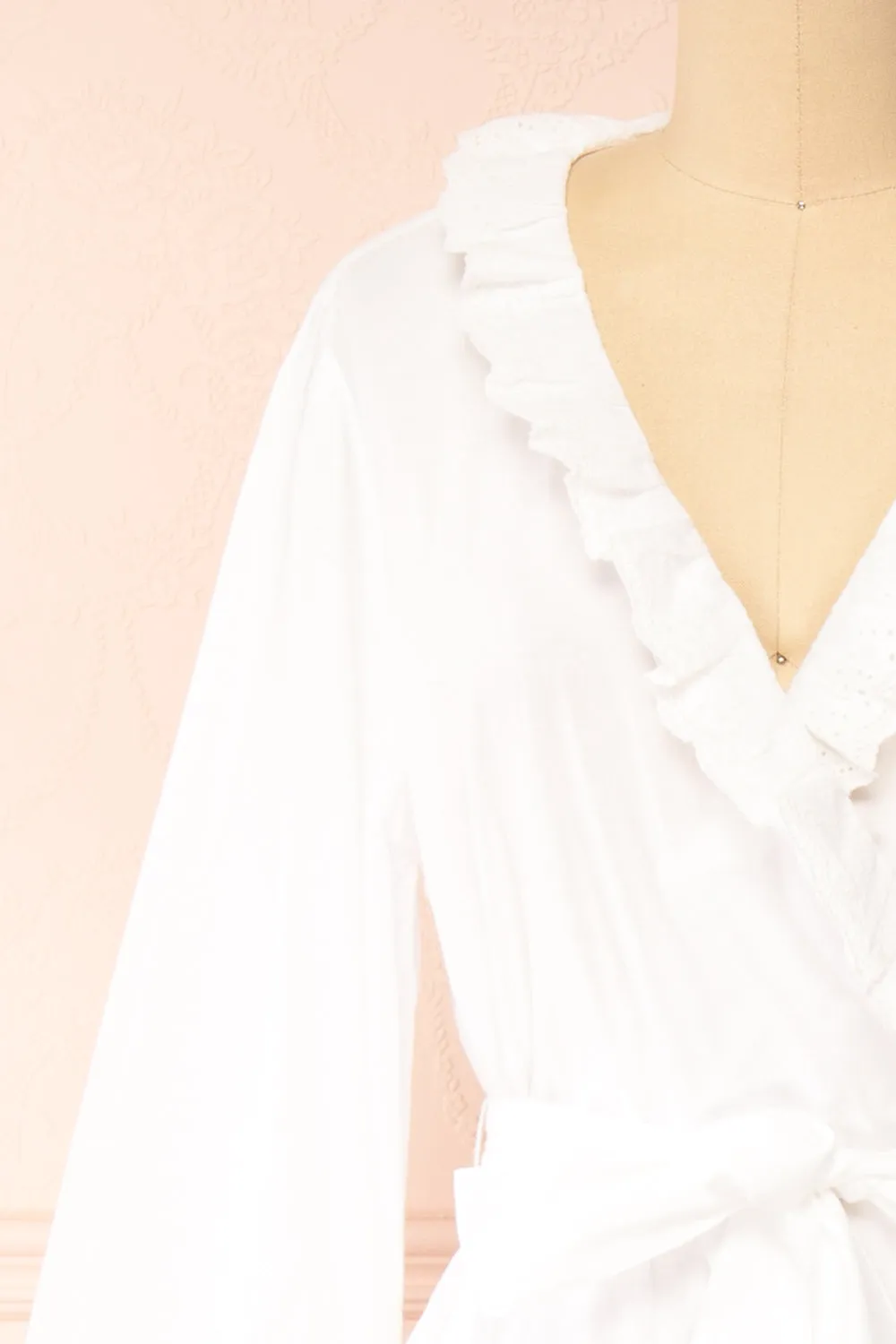 Matilda | White Dressing Gown w/ Pockets sold by Boutique 1861 product image thumbnail 2