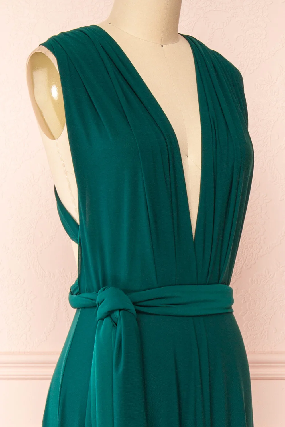 Violaine Emerald | Convertible Maxi Dress sold by Boutique 1861 product image thumbnail 3