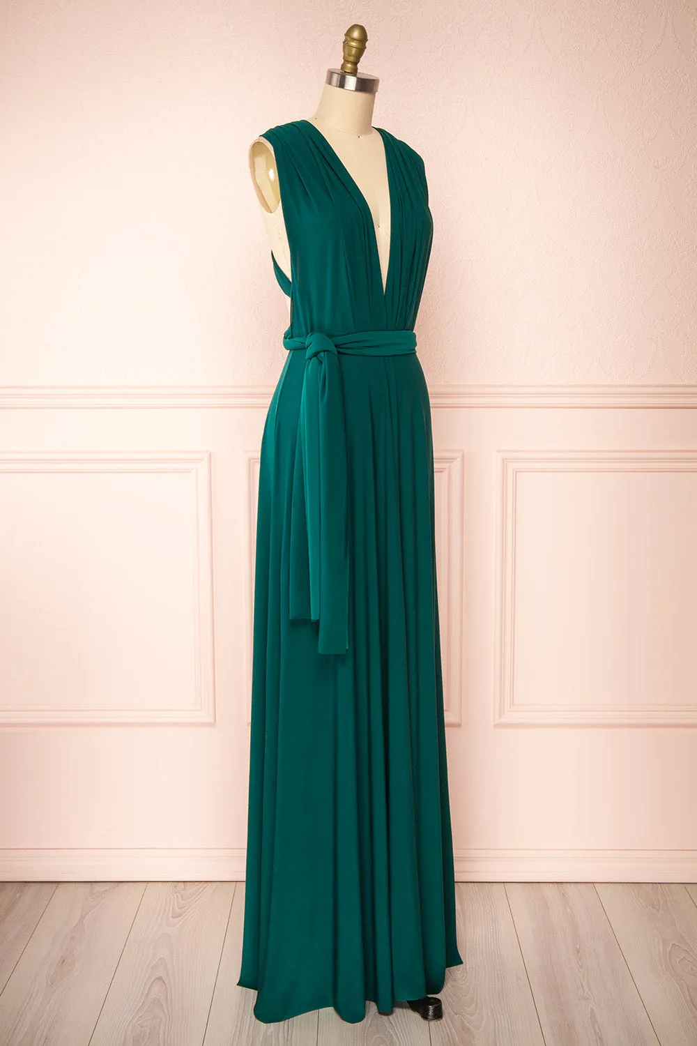Violaine Emerald | Convertible Maxi Dress sold by Boutique 1861 product image thumbnail 5